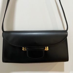 Vintage black Bally leather clutch